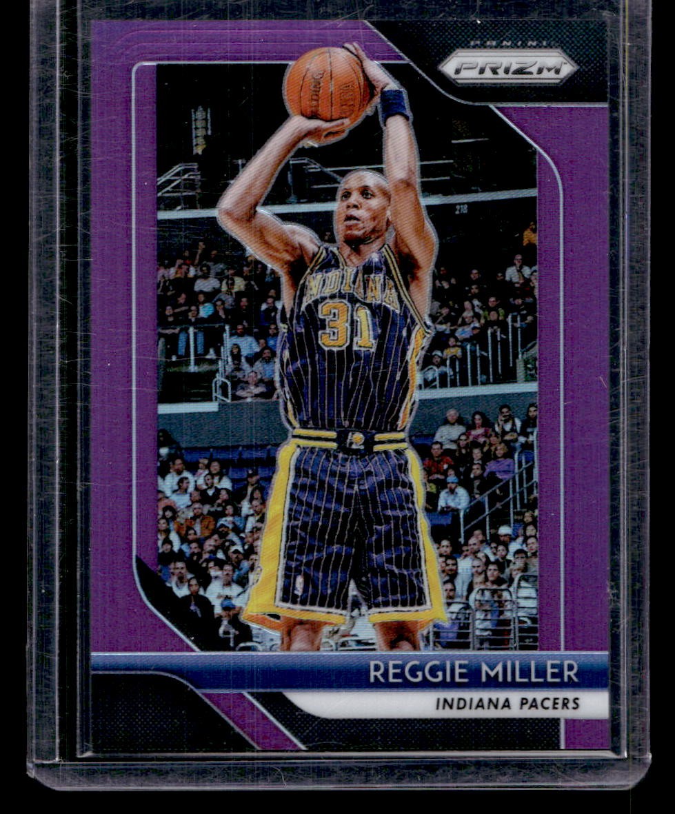2018-19 Panini Prizm #55 Reggie Miller Prizms Fast Break Purple #/75