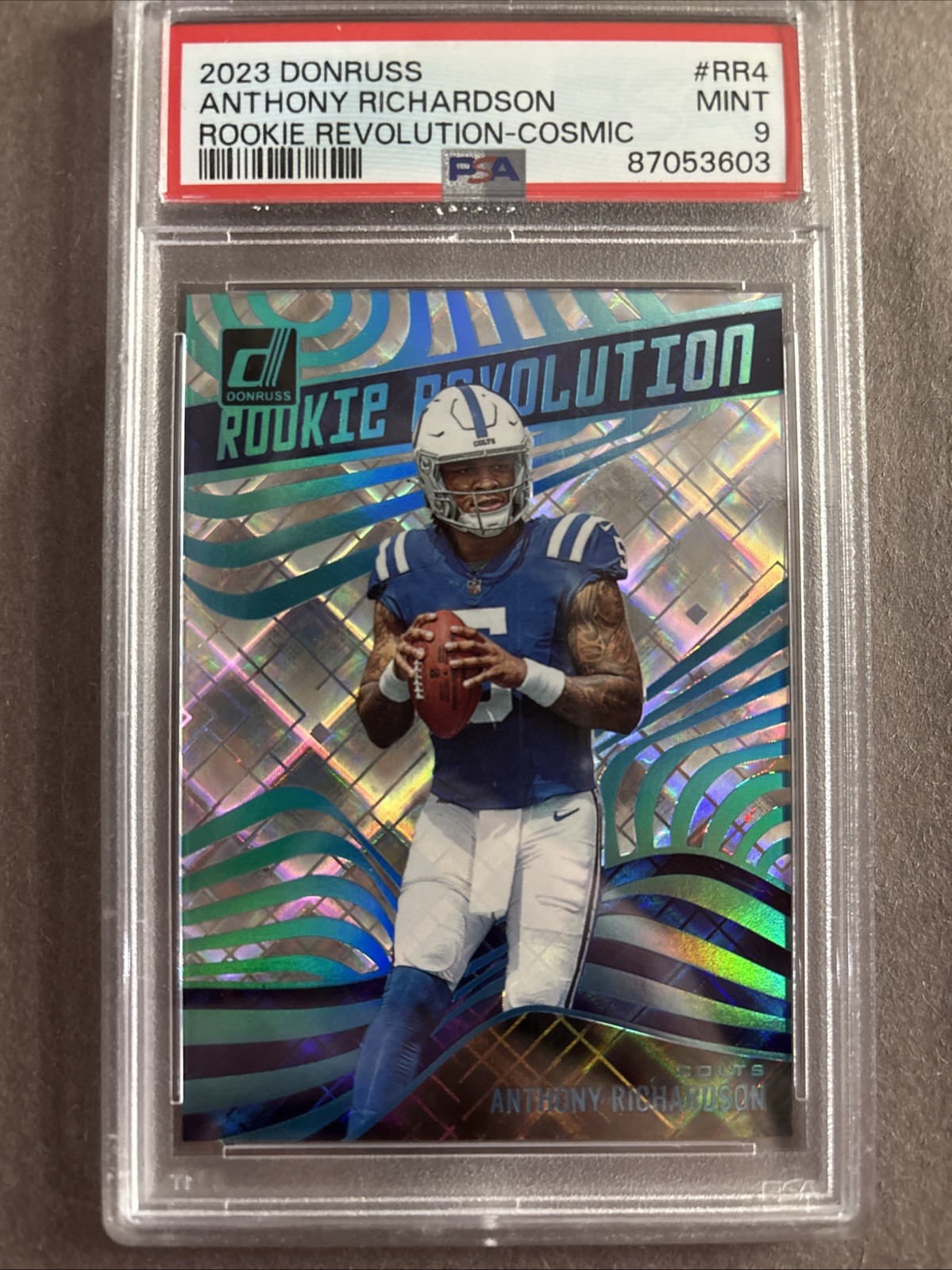 2023 Donruss Rookie Revolution Cosmic Anthony Richardson PSA 9- #d 71/100