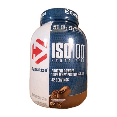 DYMATIZE ISO100  Hydrolyzed Protein Powder 100% Whey Protein Isolate 3 lb 