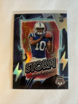 ADONAI MITCHELL 2024 MOSAIC STORM ROOKIE FOOTBALL SILVER PRIZM RC Q0660