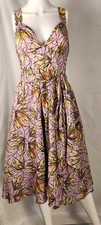 BCBG Paris Lilac PinUp/SummerSoirée/Classiccore/Tea Fit-Flare Floral Dress 6