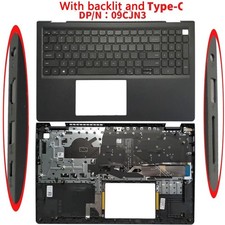 New Palmrest Upper Cover US Keyboard For DELL Inspiron 3510 3511 3515 3520 3525