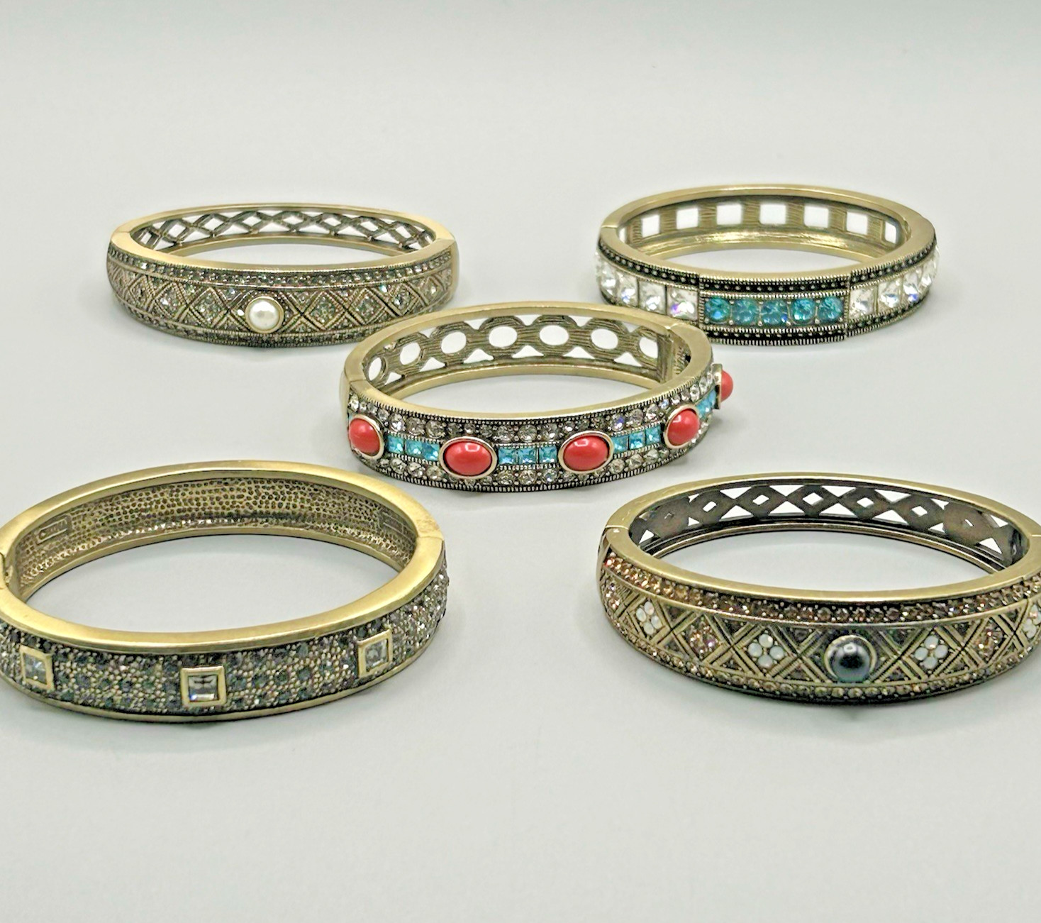 HEIDI DAUS Hinged Stackable Tapered Bracelet w Rh… - image 12