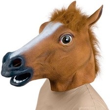 Deluxe Quality Latex Horse Mask with Hair
