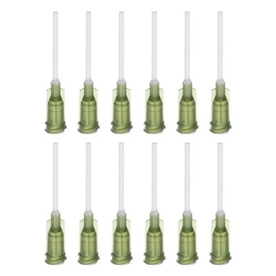 20Pcs 14G Dispensing Needles 1'' PP Needle Tips with Flexible Needle Olive