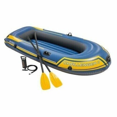 Intex Challenger 2 Schlauchboot Set 236cm 2 Personen Boot  Pumpe & Ruder