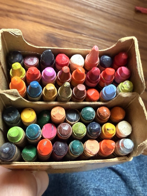 Vintage Crayola Crayons - 48 Count Box - Binney & Smith RETIRED COLORS