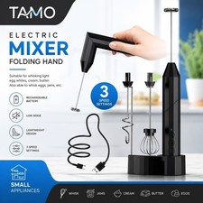 TAMO Milk Frother Handheld, USB-C Rechargeable Coffee Frother Wand, drink mixer