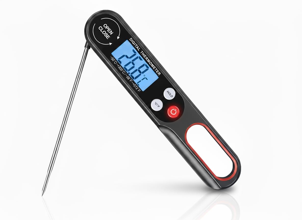 Digital Meat Thermometer with Backlight for Grill and Air Fryers. Wireless Inst
