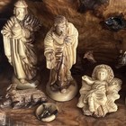 Vintage One of a kind Olive wood Nativity from Jerusalem Hand Made Carved Nice! — photo 3