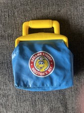 Vintage 1993 Sesame Street Doctor's Kit Tyco Bag Medicine Play Big Bird W/ Tools