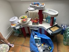 Kinder Spielküche mit Spüle und Backofen, Spielzeugküchen Zubehör Mikrowelle Ec