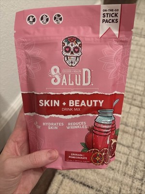 Taste Salud Skin + Beauty Drink Mix 15ct Pomegranate Exp 3/2028