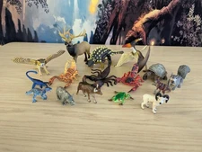 Lot of 16 Collectible Mixed Animal Figures PVC/Rubber/Plastic Variety Of Brands