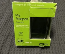 WD My Passport Essential 500 GB USB 3.0 External Hard Drive SSD New
