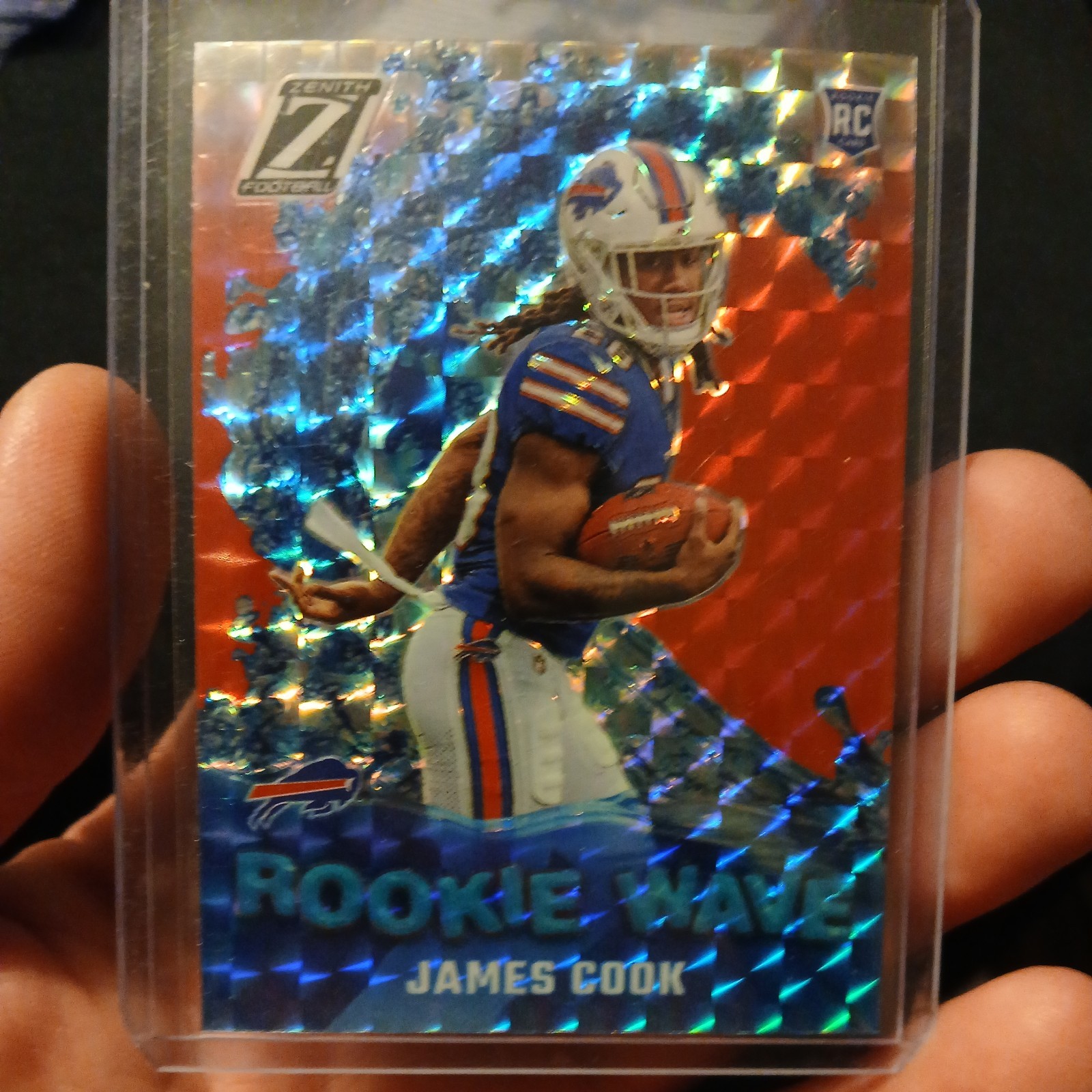 James Cook 2022 Panini Zenith ROOKIE WAVE RED RW-JC Football NFL Card RC Bills