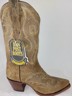 Dan Post Distressed Brown Cowboy Boots Dan Post® Ladies Seductress Distressed Brown Snip Toe Boots  main image 4