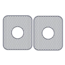 Silicone Sink Mat, 2 Pack Sink Protectors for Kitchen Sink with Center ,1592