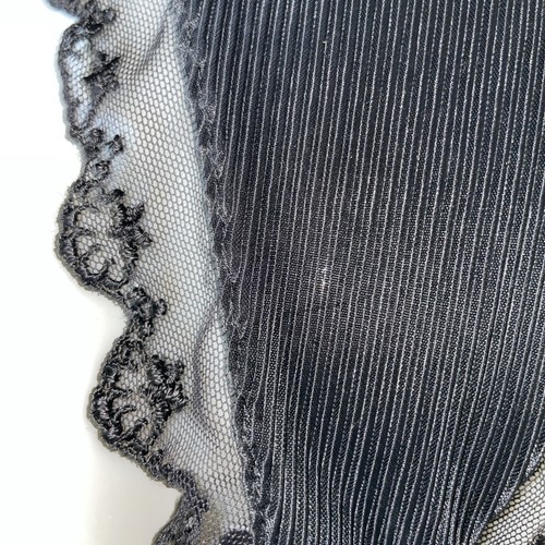 Vtg Classified Woman’s Sz XL Black Panties High cut Leg Accordion Pleats Stretch - Picture 3 of 9