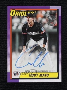 2025 Topps Series 2 1990 Topps Baseball Auto Coby Mayo #90B2-CM Rookie Auto RC