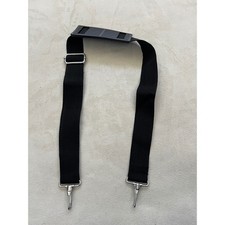 Adjustable Black Nylon Replacement Shoulder Strap with Metal Swivel Snap Hooks