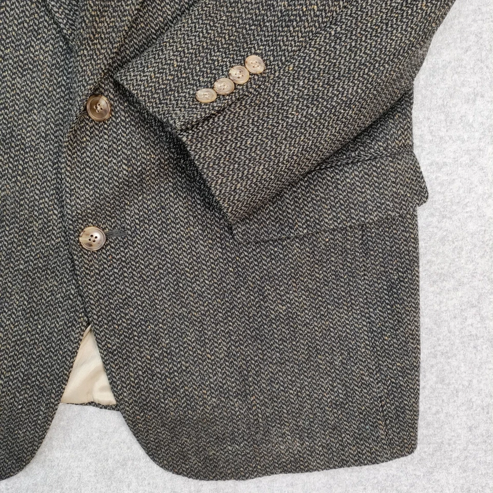 Austin Reed коричневый Herringbone красный клетку 2 кнопки 41R винтажный твидовый блейзер куртка - Изображение 2 из 4