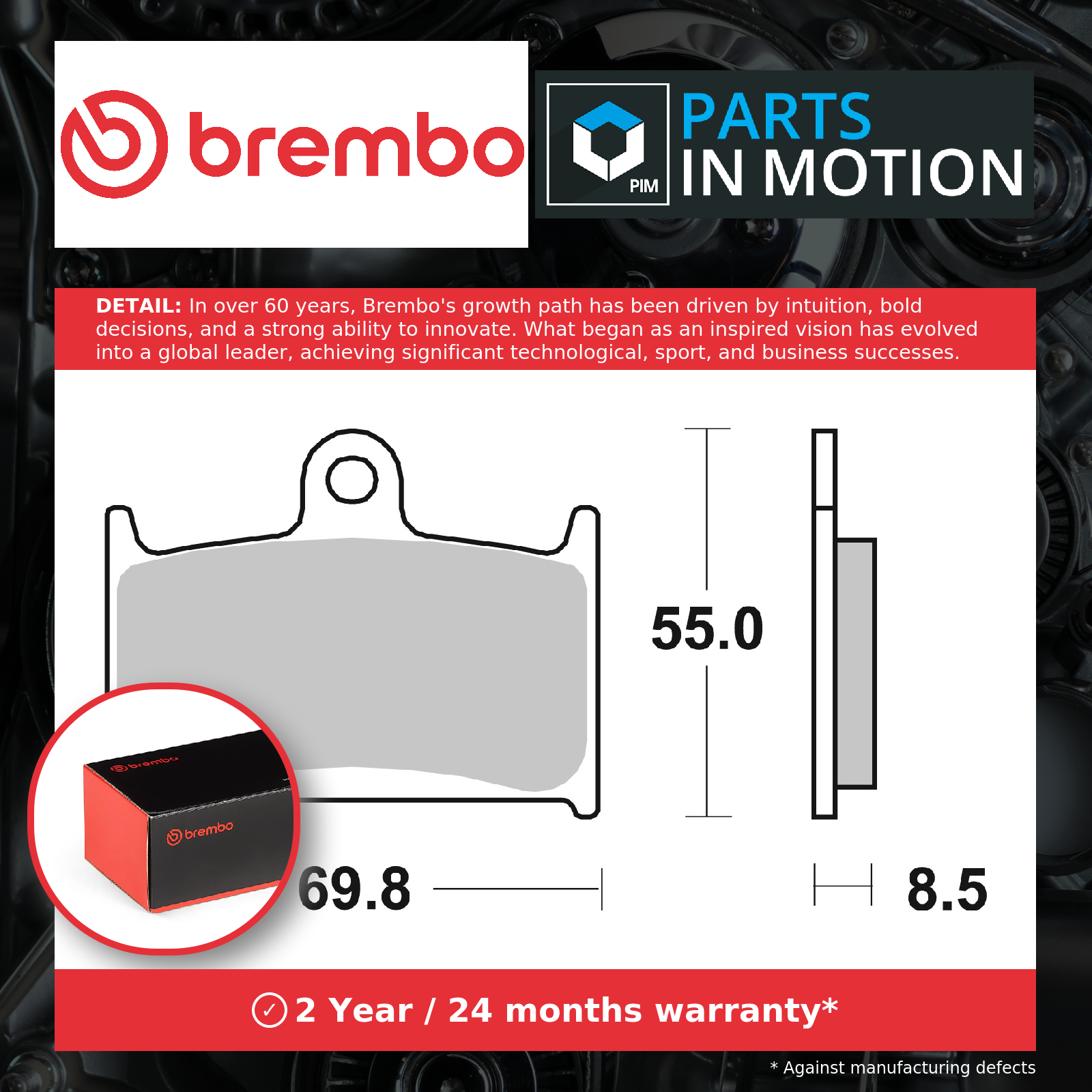 Motorcycle Brake Pads Set Front 07SU14SR Brembo Genuine Top Quality Guaranteed