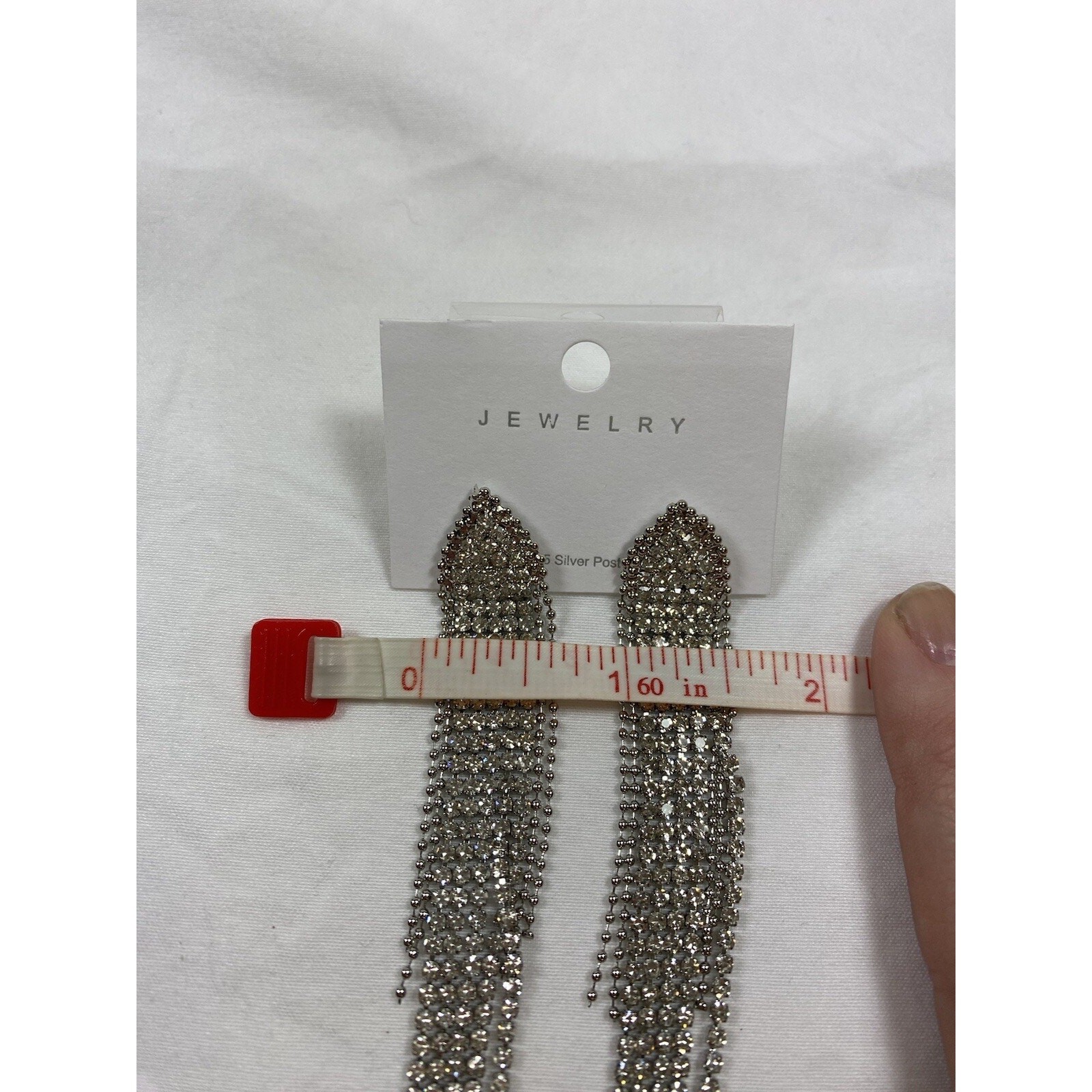 Rhinestone Waterfall Earrings Dramatic Formal Tas… - image 3