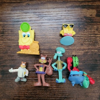 SpongeBob SquarePants Figure Toy Lot, Mr Jrabs, Sandy,Squidward, Viacom