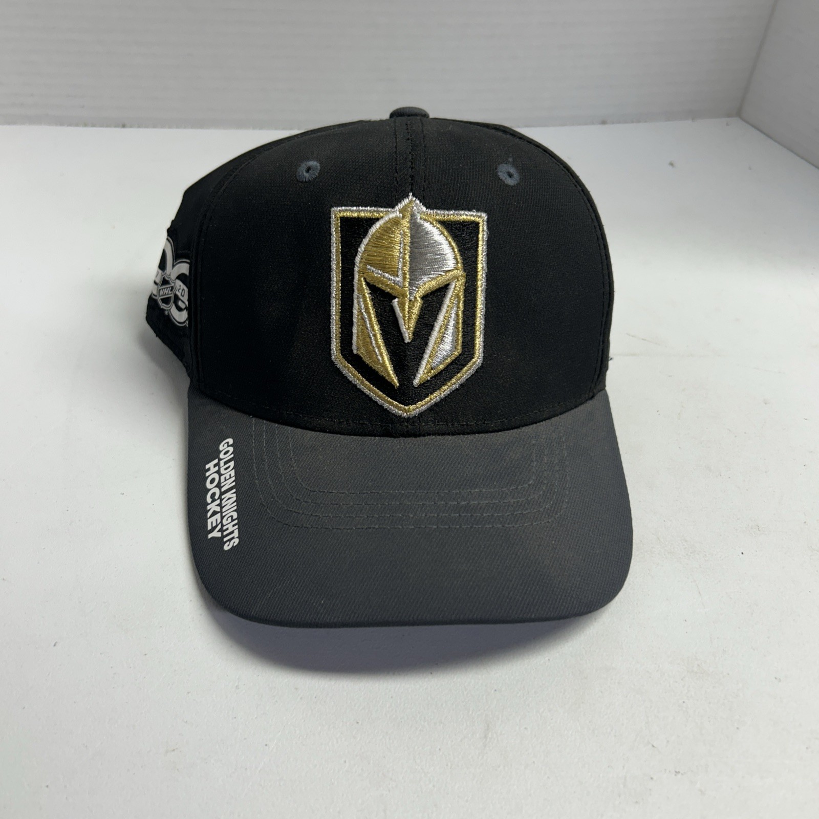 Vegas Golden Knights Hat Cap Strapback Gray Adidas Fitted. S/M NHL Hockey