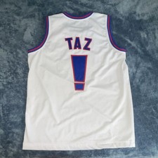 Tune Squad TAZ Basketball Jersey White Blue Red XL Men's Sports