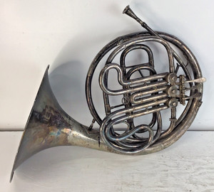 Antique Boston Musical Instrument Company French Horn USQMC U.S Army