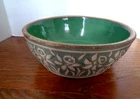 VINTAGE RED WING BRUSHWARE BULB PLANTER BOWL - DAFFODIL RELIEF