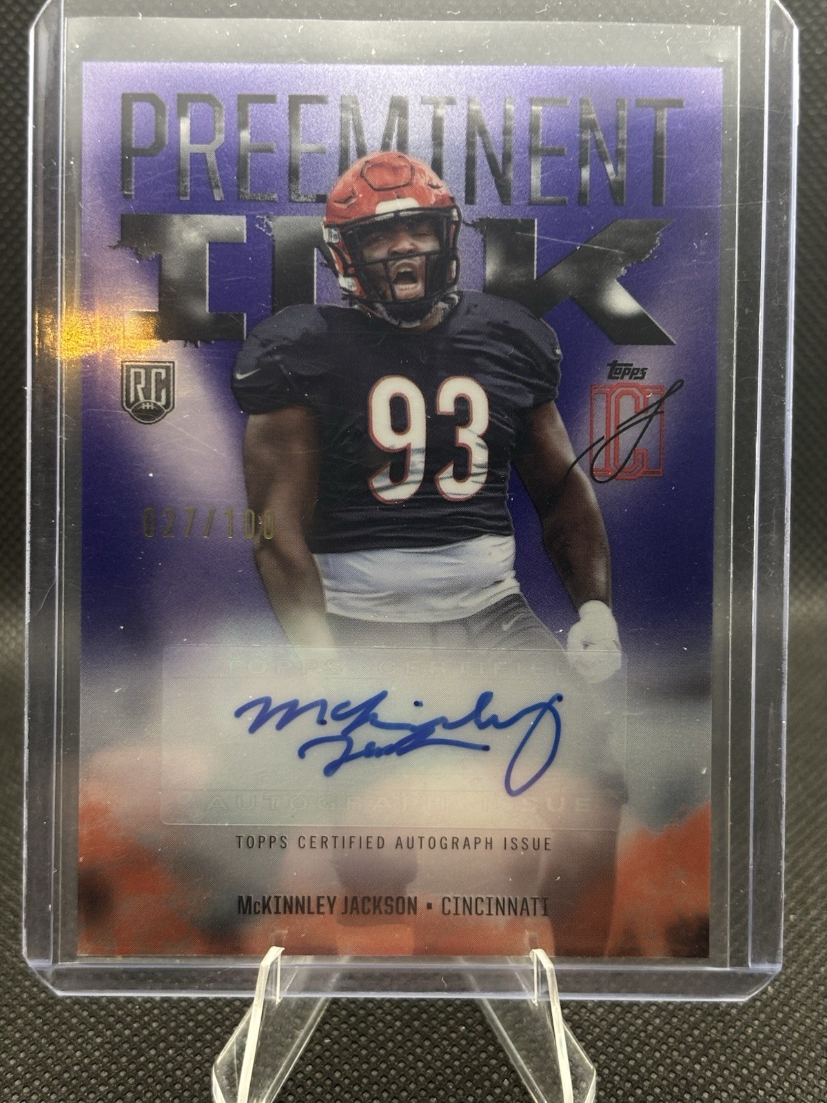 McKinnley Jackson Topps Signature Class Preeminent Ink #PIMJA Purple