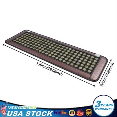 Natural Jade Tourmaline Stone Far-infrared Therapy Mat Electric Heating Pad