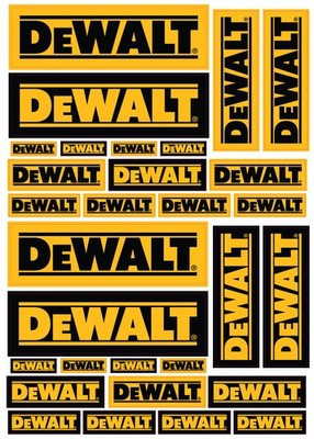 DeWalt Aufkleber Set Größe L laminiert Decals Vinyl