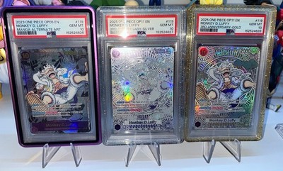 PSA 10 Sequential Gear 5 Manga Silver Gold SP Monkey D. Luffy OP05
