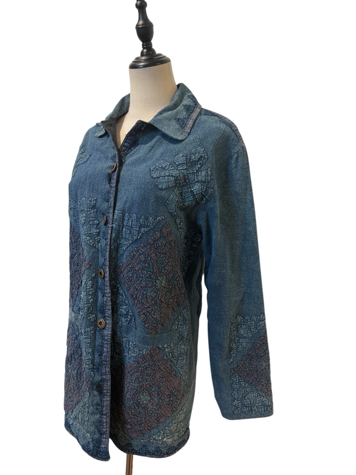 Sacred Threads Jacket Quilted Patchwork Cotton Sz… - image 3