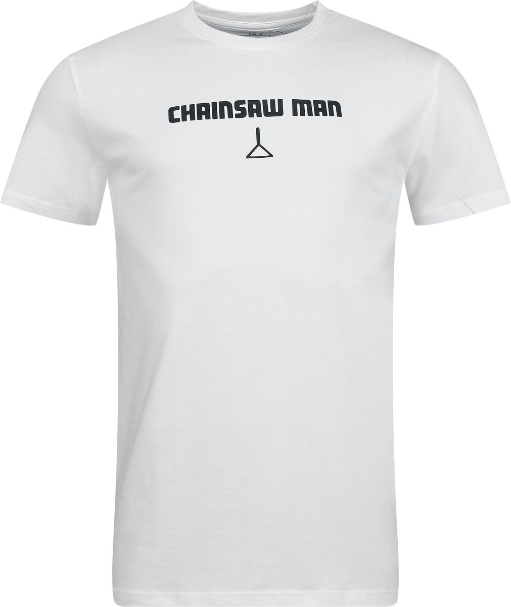 Футболка с изображением человека с бензопилой из аниме Herren Chainsaw Man weiß, Фан-мерч, телесериал