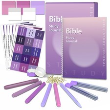 WowMoment Bible Journaling Kit, Study 1 Count Pack of 1 , Purple