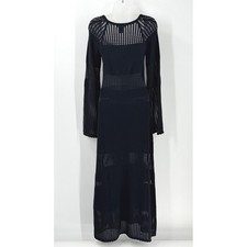 chinese dress ladies Mesh Tube Bodycon Maxi Dress in Black-swatch
