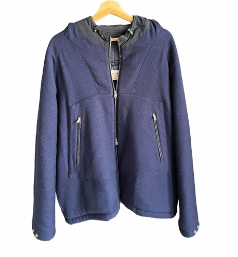 Marni Navy Hooded Parka With Quilted Lining image 2