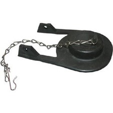 12 - Lasco Kohler Black Flapper with Foam Insert and Chain Model 04-1533