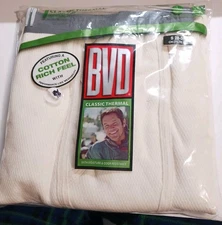 BVD Classic Thermal Shirt Long Sleeve Small S 28–30 New Sealed Vintage Style