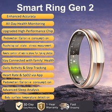 Smart Ring Gen 2 Health Fitness Tracker Heart Rate Blood Oxygen Sleep Monitor