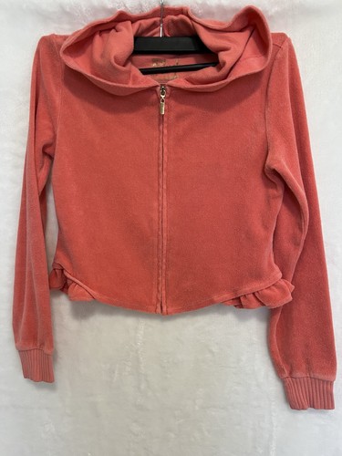 💖Plush & Lush VS Coral Terry Cloth Tracksuit Hoodie & Pants Set Size S - Picture 2 of 19