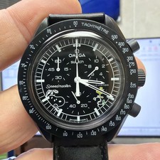 Omega X Swatch Snoopy & Woodstock Moonswatch Mission To The Moonphase In Box