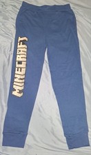 Minecraft Youth Boys Video Game Block Big Letters Jogger Sweatpants New XL