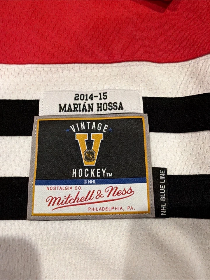 Camiseta Mitchell Ness NHL Chicago Blackhawks Power Play Play Player M Marian Hossa Nueva con Etiquetas Foto 2 de 4