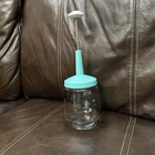 Vintage Food Nut Chopper Turquoise Teal Steel Federal Glass Housewares Manual